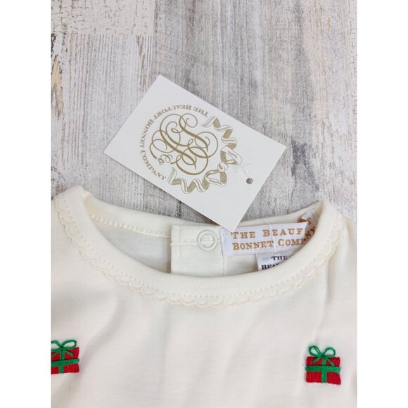 The Beaufort Bonnet Company Rock Me Romper Embroidered Presents 3 to 6 M NWT - Picture 4 of 8